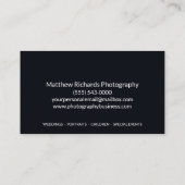 Colorful Bokeh SLR Camera Lens Photography Service Visitekaartje (Achterkant)