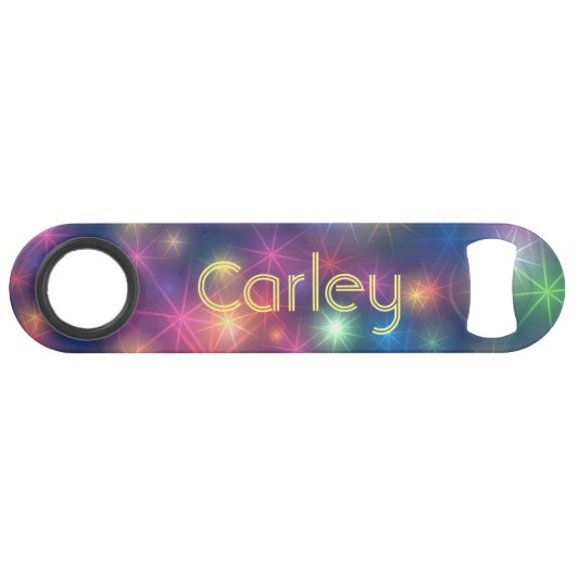 Colorful Bokeh Sparkles Gepersonaliseerd Speed Flessenopener (Voorkant (Horizontaal))