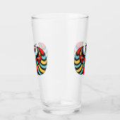 Colorful Bold Abstract Egyptisch Scarab Beetle Glas (Rechts)