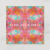 Colorful Bold Abstract Makeup Artist Vierkante Visitekaartje (Voorkant)