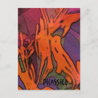 Colorful bold art Warrior Post Card van PiCassieO Briefkaart