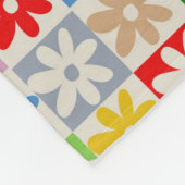 Colorful Bold Checkered Flower Y2K-patroon Fleece Deken (Hoek)