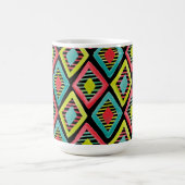 Colorful Bold Diamond Geometric Waterverf Pattern Koffiemok (Center)