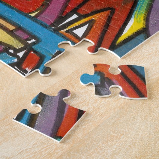 Colorful Bold Geometric Abstract Moderne Art Legpuzzel (Zijkant)