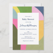 Colorful Bold Modern Abstract Cute Baby shower Kaart (Voorkant)