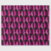 Colorful Bold Pink 40th Birthday  Cadeaupapier (Vlak)