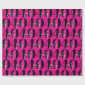 Colorful Bold Pink 40th Birthday  Cadeaupapier (Vlak)