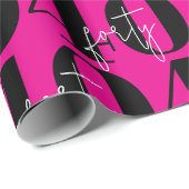 Colorful Bold Pink 40th Birthday  Cadeaupapier (Rol Hoek)