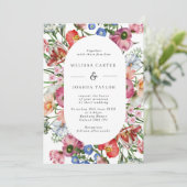 Colorful Bold Waterbloemen Pill Lijst Weddenschap Kaart (Staand voorkant)