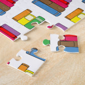 Colorful Book Pile Patroon Legpuzzel (Zijkant)