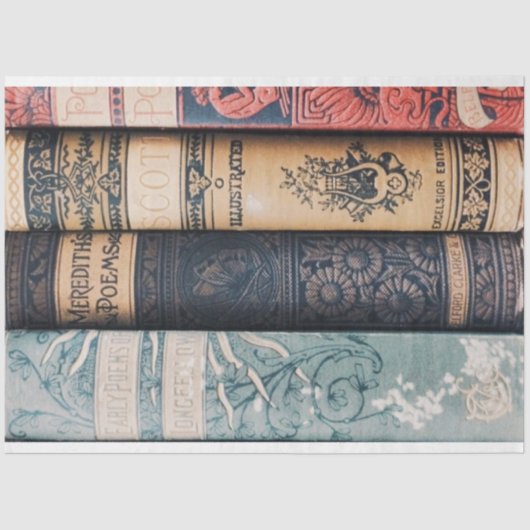 Colorful Book Spine Junk Journal-ontkoppeling papi Tissuepapier (Voorkant)