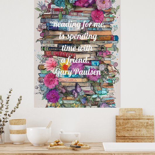 Colorful Books Poster (Keuken)
