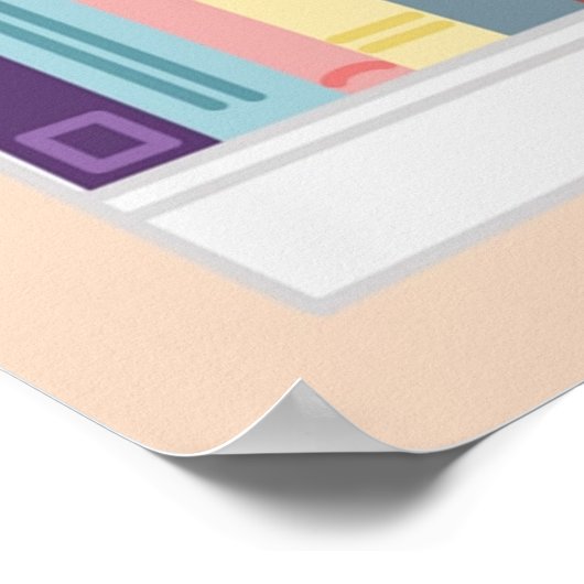 Colorful Bookshelf Poster (Hoek)