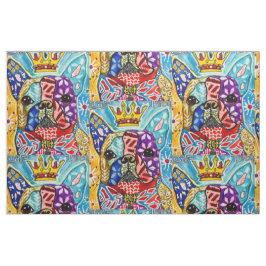 Colorful Boston Terrier Pop Art Fabric Stof
