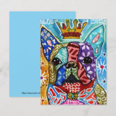 Colorful Boston Terrier Pop Art Note Card Bedankkaart (Voorkant / Achterkant)