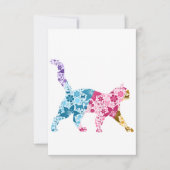 Colorful Botanical Cat Kaart (Voorkant)