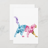Colorful Botanical Cat Kaart (Voorkant / Achterkant)