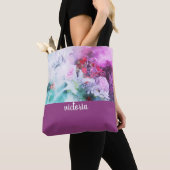 Colorful Botanical Garden Monogram Tote Bag (Dichtbij)