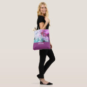 Colorful Botanical Garden Monogram Tote Bag (Op model)