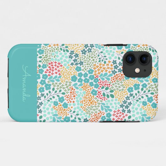 Colorful Botanical Hoesje-Mate iPhone Case (Achterkant (horizontaal))