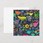 Colorful botanical pattern bedankkaart (Voorkant / Achterkant)