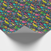 Colorful botanical pattern cadeaupapier (Hoek)