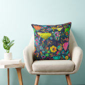 Colorful botanical pattern kussen (Stoel)