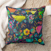 Colorful botanical pattern kussen (Deken)