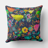 Colorful botanical pattern kussen (Achterkant)