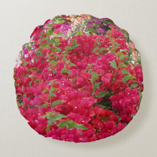 Colorful Bougainvillea Flowers Round Pillow Rond Kussen