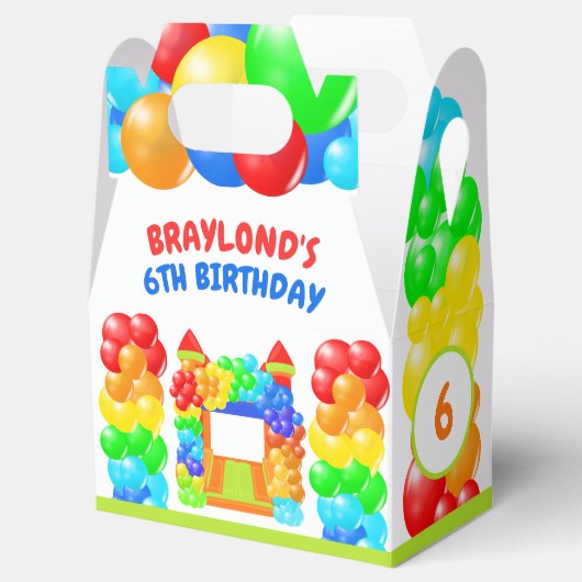 Colorful Bounce House Dag Bedankdoosjes (Geopend)