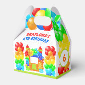 Colorful Bounce House Dag Bedankdoosjes (Voorkant Zijde)