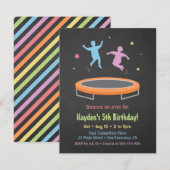 Colorful Bounce Trampoline Kids Birthday Party Kaart (Voorkant / Achterkant)