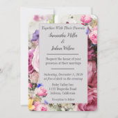 Colorful Bouquet of Flowers Wedding Kaart (Voorkant)