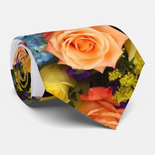 Colorful Bouquet Stropdas (Opgerold)