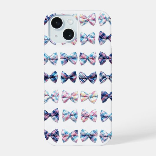 Colorful Bow Tie Pattern Phone Case iPhone 15 Case (Achterkant)