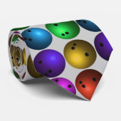 Colorful Bowling Ball Stropdas (Opgerold)