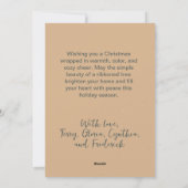 Colorful Bows Rustic Christmas Tree Feestdagenkaart (Achterkant)