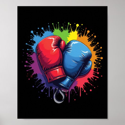 Colorful Boxing Gloves  Poster (Voorkant)