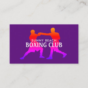 Colorful Boxing Match, Boxer, Boxing Trainer Visitekaartje