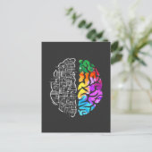 Colorful Brain Engineering Science Briefkaart (Staand voorkant)
