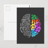 Colorful Brain Engineering Science Briefkaart (Voorkant / Achterkant)