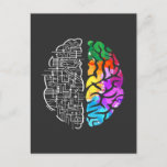 Colorful Brain Engineering Science Briefkaart<br><div class="desc">Neurodiversity Awareness Gift Art. Colorful Brain Engineering Science.</div>