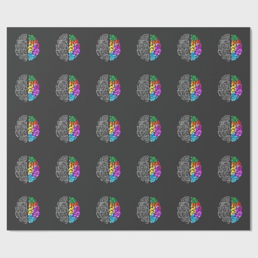 Colorful Brain Engineering Science Cadeaupapier (Vlak)