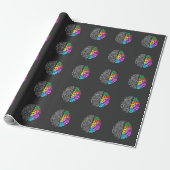 Colorful Brain Engineering Science Cadeaupapier (Uitgerold)