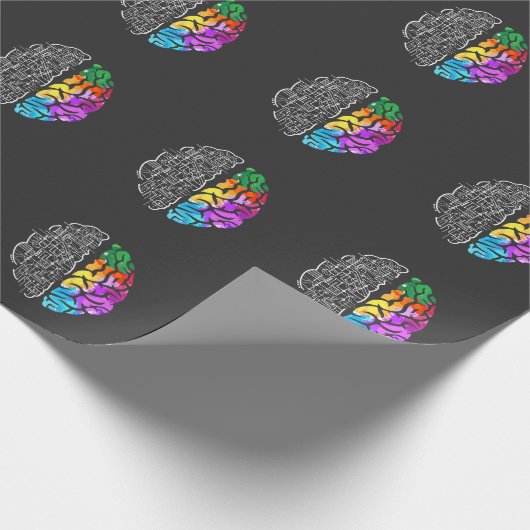 Colorful Brain Engineering Science Cadeaupapier (Hoek)