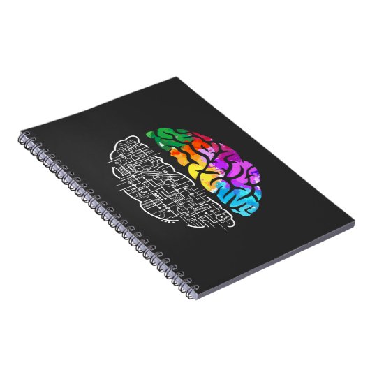 Colorful Brain Engineering Science Notitieboek (Rechterzijde)