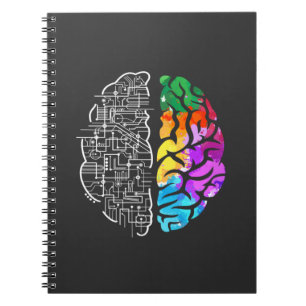 Colorful Brain Engineering Science Notitieboek