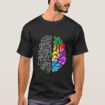 Colorful Brain Engineering Science T-shirt<br><div class="desc">Neurodiversity Awareness Gift Art. Colorful Brain Engineering Science.</div>