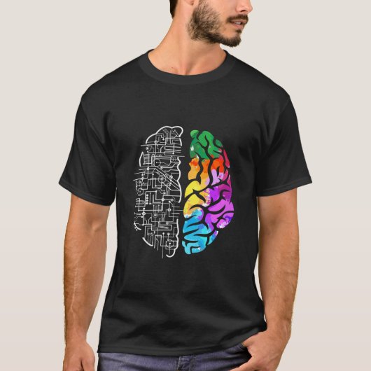 Colorful Brain Engineering Science T-shirt (Voorkant)